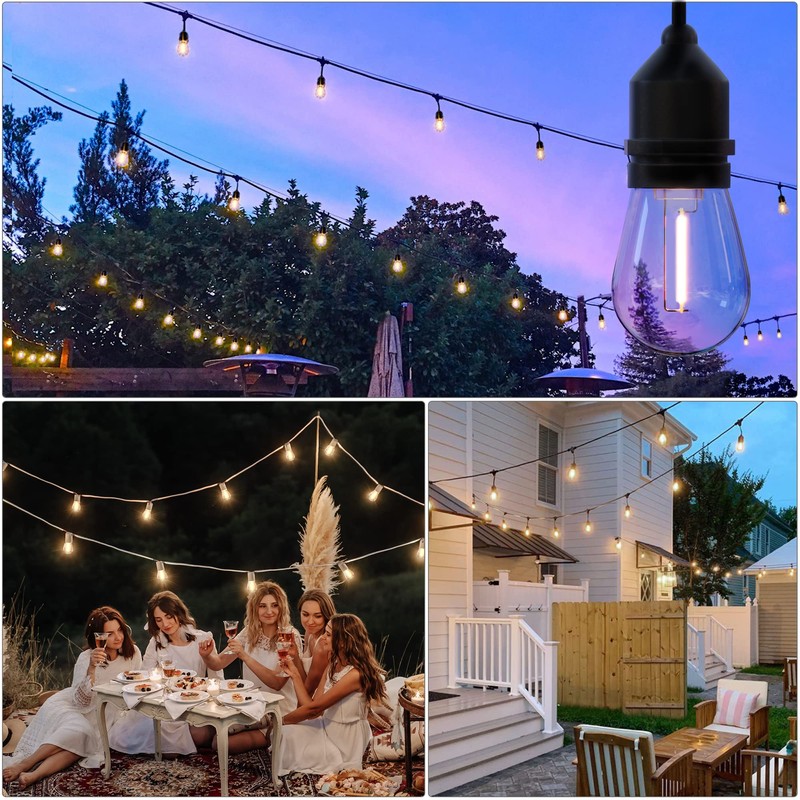Mlambert 24 Pack LED String Light Bulbs,Shatterproof Outdoor String S14