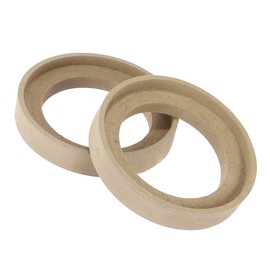 Unifizz Car Pair Beige Speaker Spacer Ring Adaptor Brackets Mounting Spacer Recess Bezel Plate Wood 77mm ID for 3.5Inch Speakers