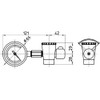 SANEI R93S Water Pressure Gauge Set for Water Supply with