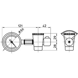 SANEI R93S Water Pressure Gauge Set for Water Supply with Adapter and Seal Tape