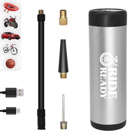 Portable Lightweight Foot Bike Pump – Air Pump for Road Bicycles (Silver)