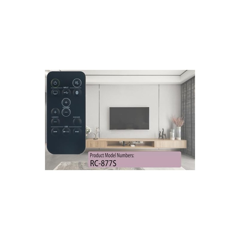 RC-877S Replacement Remote Control Compatible with Onkyo Sound Bar System