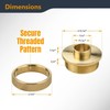 POWERTEC Router Guide Bushing Solid Brass 5/8", Short Shank Precision