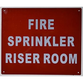 FIRE SPRINKLER RISER ROOM SIGN (REFLECTIVE 10X12 INCH,HEAVY DUTY, RUST FREE, ALUMINIUM)