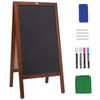 VEVOR A Frame Chalkboard Sign, Double-Sided Sidewalk Signs, Freestanding Vintage Wooden Chalk Board with Chalks & Magnetic Eraser, Rustic Brown Outdoor Sandwich Board, 20"x40", Kitchen Home Wedding