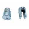 JAM2DAY 2 Glass Shelf Support Brackets Polished Chrome with Rubber