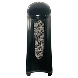 Kustom Cycle Parts Premium Aftermarket Skull/Weapons Metal Dash Panel Console Insert! Fits Harley Davidson 2008-2020 Street Glides and 2010-2020 Road Glides. Easy Install! (Black & Silver Metal)