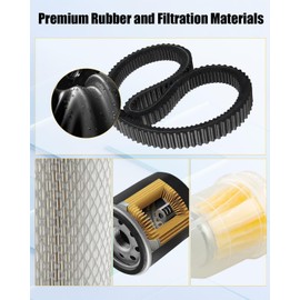 TIKSCIENCE Golf Cart Tune Up Kit with Drive & Starter Belt Fit for EZGO TXT RXV 2008-2011 Gas Carts Fit for Kawasaki Motor, Replace 618630 606138 16548G1 28463G01 72084G01