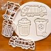 Set of 3 Trash Cutters (Trash Bin, Garbage Truck, Wheelie