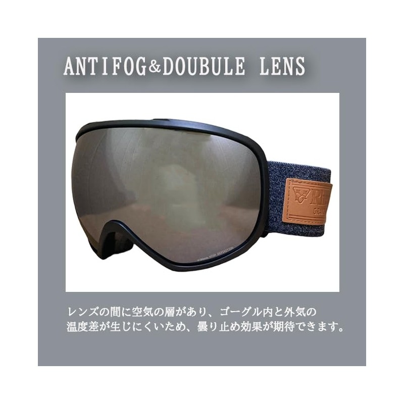 RH223HD-3 MBK/SLV Snow Goggles, HD Lens