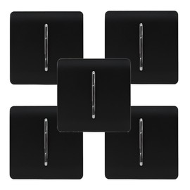 Trendi Modern 1 Gang 1 or 2 Way Screwless Rocker Light Switch in Matt Black (Pack of 5)