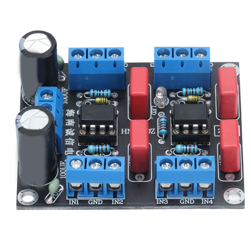 Preamplifier Board Dual Power Supply 4 Channel Audio Amplification Module