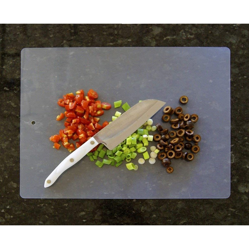 VIP Home Essentials Thin Clear Flexible Plastic Cutting Board Chopping