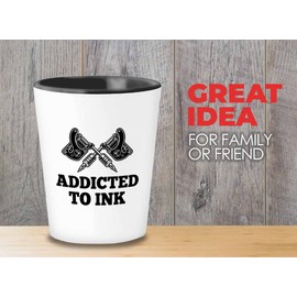 Bubble Hugs Tattoo Artist Shot Glass 1.5oz - Addcted To Ink - Tattooist Gift Tattooing Tattoo Shop Decor Tattooer Inker Studio Designer Tattoo Fund