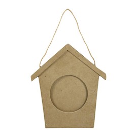 Décopatch - Ref CD007O - Bird House Photo Frame - Papier Maché Object to Decorate - 1 x 13 x 15cm - Decorate with Décopatch Papers & PaperPatch Glue, Glitter, Paints
