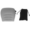 Inflatable Lumbar Waist Pillow PVC and Flocking Press Gray Inflation