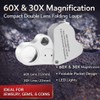 XSAJU Jewelry Loupe Magnifier, 30x, 60x, 2 Types of Lenses,