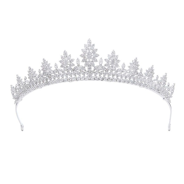 Classic Crystals Cubic Zirconia CZ Wedding Bridal Tiara Crown Diadem Women Hair Accessories CH10206