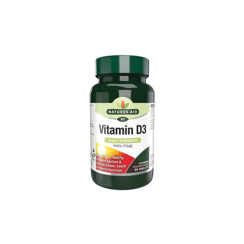 Natures Aid Vitamin D 10ug - Pack of 90 Tablets