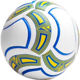 American Challenge Peku Soccer Ball (White/Gold-Royal, Size 5)