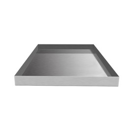 28" X 28" X2.5" Heavy Duty Washer Machine Drain Pan, Stainless Steel Brush Thick Steel Drip Tray Catch