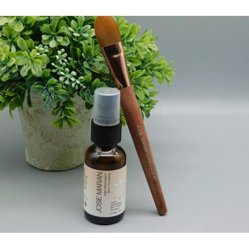 Josie Maran Argan Matchmaker Serum Foundation Light/ Medium With Brush