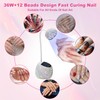 CGBE UV LED Nail Lamp, 36W Mini Cordless Flash Cure