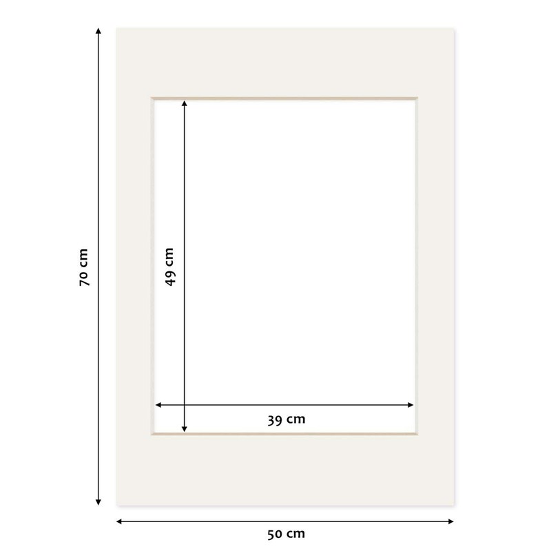 PHOTOLINI Picture Mount, White, 10 x 10 cm to 30