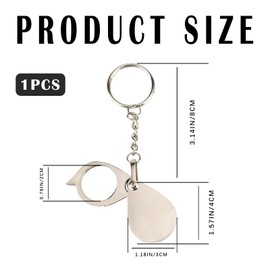 UPIQNG Key Rings Magnifier Glass Keychain 10x Portable Pocket Reading Magnifier Mini Foldable Magnifier Lightweight Keychain Useful Loupe Ornaments