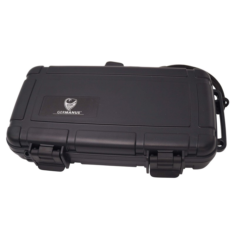 GERMANUS Cigar Humidor Travel Case for up to 5 Cigars,