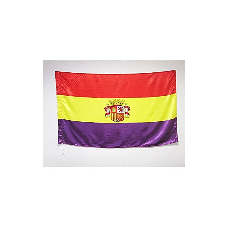 AZ FLAG - Second Spanish Republic Flag with Coat of