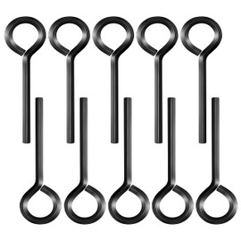 WOODGUILIN 5/32” Standard Hex Dogging Key with Full Loop, Key-Ring Style Dogging Key Set 5/32 Allen Wrench Key for Push Bar Door Panic Bars, Security Door, Hex Socket，Solid Metal-10 Pack（5/32, Black）
