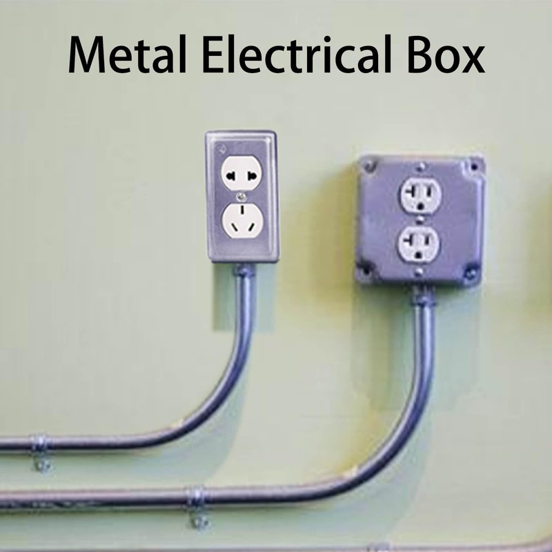 Qlvily 12 Packs 4x2 Inch Metal Electrical Box, Single Gang