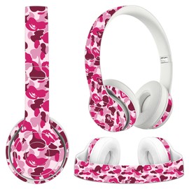 Sticker Cover Compatible with Beats Solo 3, Pink Camo - Headphone Stickers