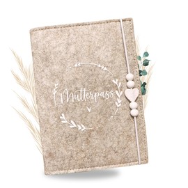 Premium Felt Maternity Log Cover for German Maternity Log with Compartments for Ultrasound Image, Vaccination Certificate, Insurance Card, Handmade Maternity Log Protective