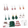 SHOWERORO 6pairs Christmas Earrings Random Styles Festive Ear Drops for