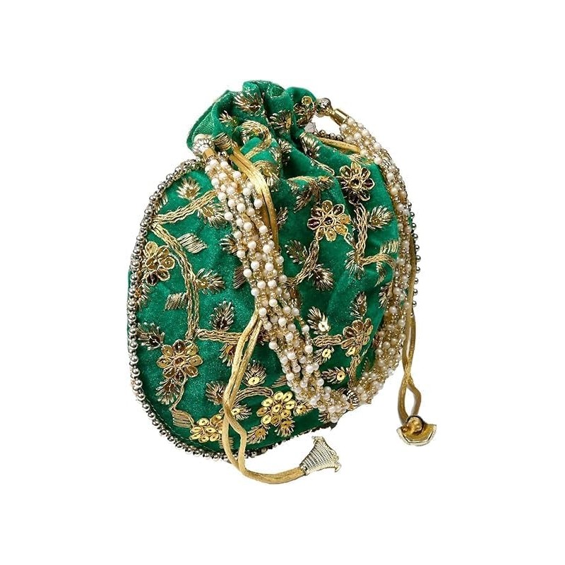 Indian Ethnic Pink Potli Bag Ladies Handbag Clutch for Bridal