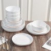 Yinshine Ceramic Dinnerware Sets for 4, 12 Pieces Porcelain Plates