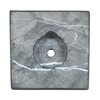 Lamp/Sculpture Base-Marble-5"-Square: Black or White (1 Pc.) (5" Marble-Square-White-No Cord