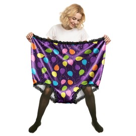 JOCKLAND Funny Underwear Gag Gifts for Women Granny Panties Funny White Elephant Bachelorette Gift for Adults Prank (US, Alpha, One Size, Regular, Regular, purple)