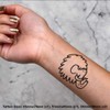 4 x 'Woolly Mammoth' Temporary Tattoos - Water Resistant, Skin-Safe,
