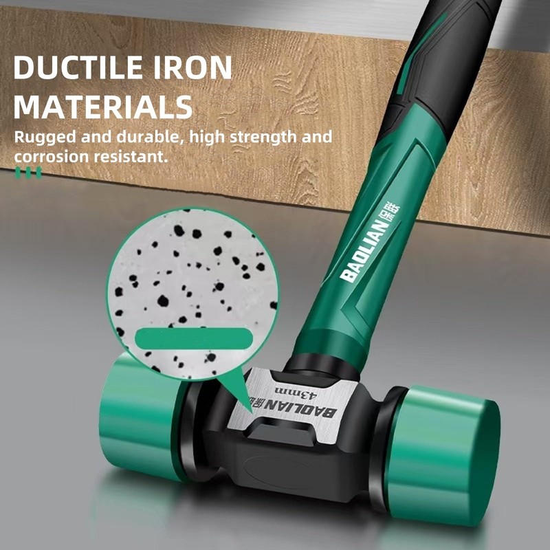 BUSKPOK Rubber Mallet Double Faced Flooring Hammer for Camping Woodworking