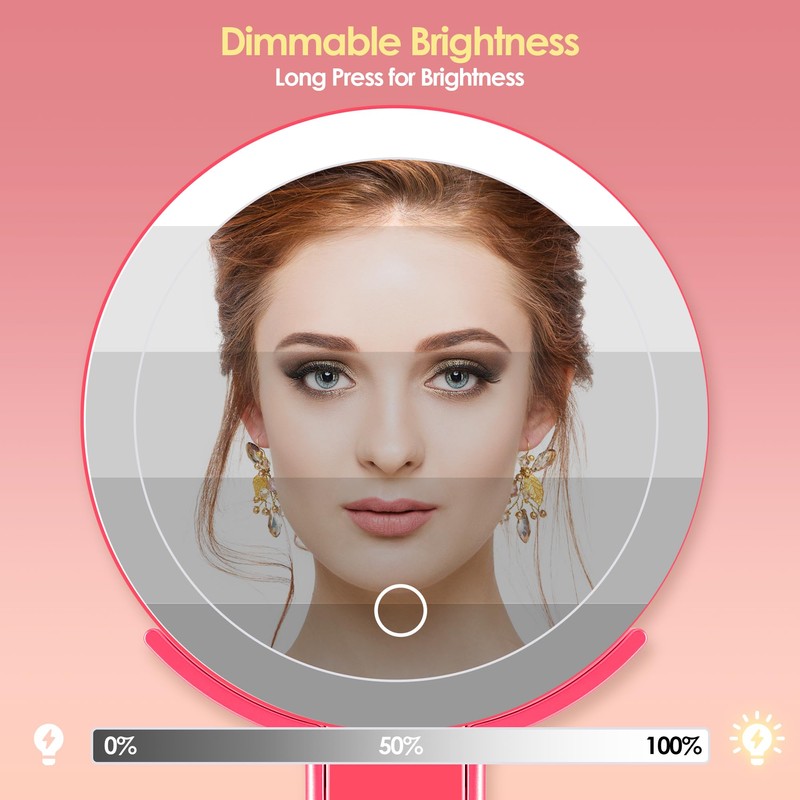 MIYADIVA Magnifying Mirror with Light, Double Sided 30X/1X Lighted Travel