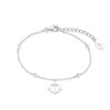 s. Oliver Women's Anchor Bracelet So Pure 925 Silver Rhodium-Plated