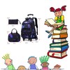 VIDOSCLA Elementary Galaxy Teens Rolling Backpack Kids Boys Luggage with