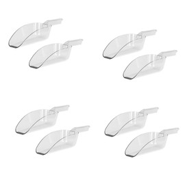 Cucharas de Cocina de Plástico Acrílico, 8 Cucharas De Transparente Mini Cuchara Taza Medidora De Palas De Caramelo Dulces Para Buffet De Dulces Pala De Nieve De Aluminio Cuchara De Hielo Cuchara
