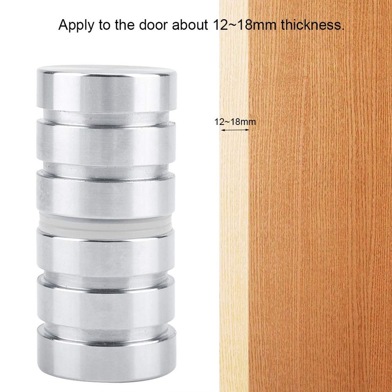 Shower Glass Door Knob Stainless Steel Bathroom Round Back-to-Back Handle