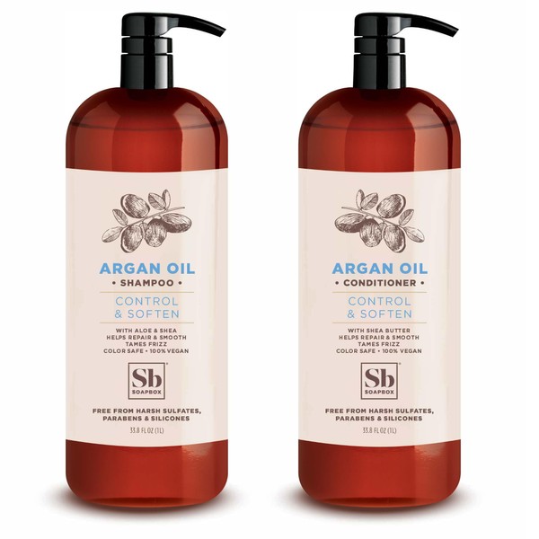 Soapbox Soapbox Argan Shampoo & Conditioner Set, Volumizing, Vegan, Color
