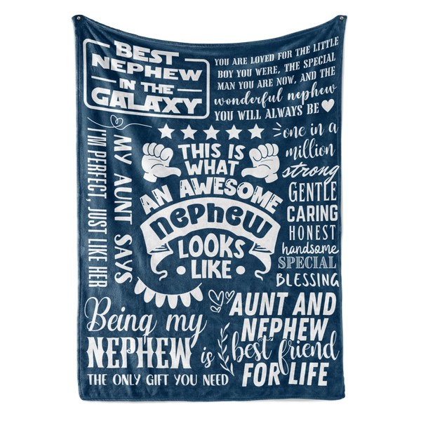 Huglanket Nephew Gifts Throws from Aunt, Nephew Flannel Blanket from