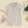 niceclould Baby Boy Vertical Striped Romper with Pockets One Piece